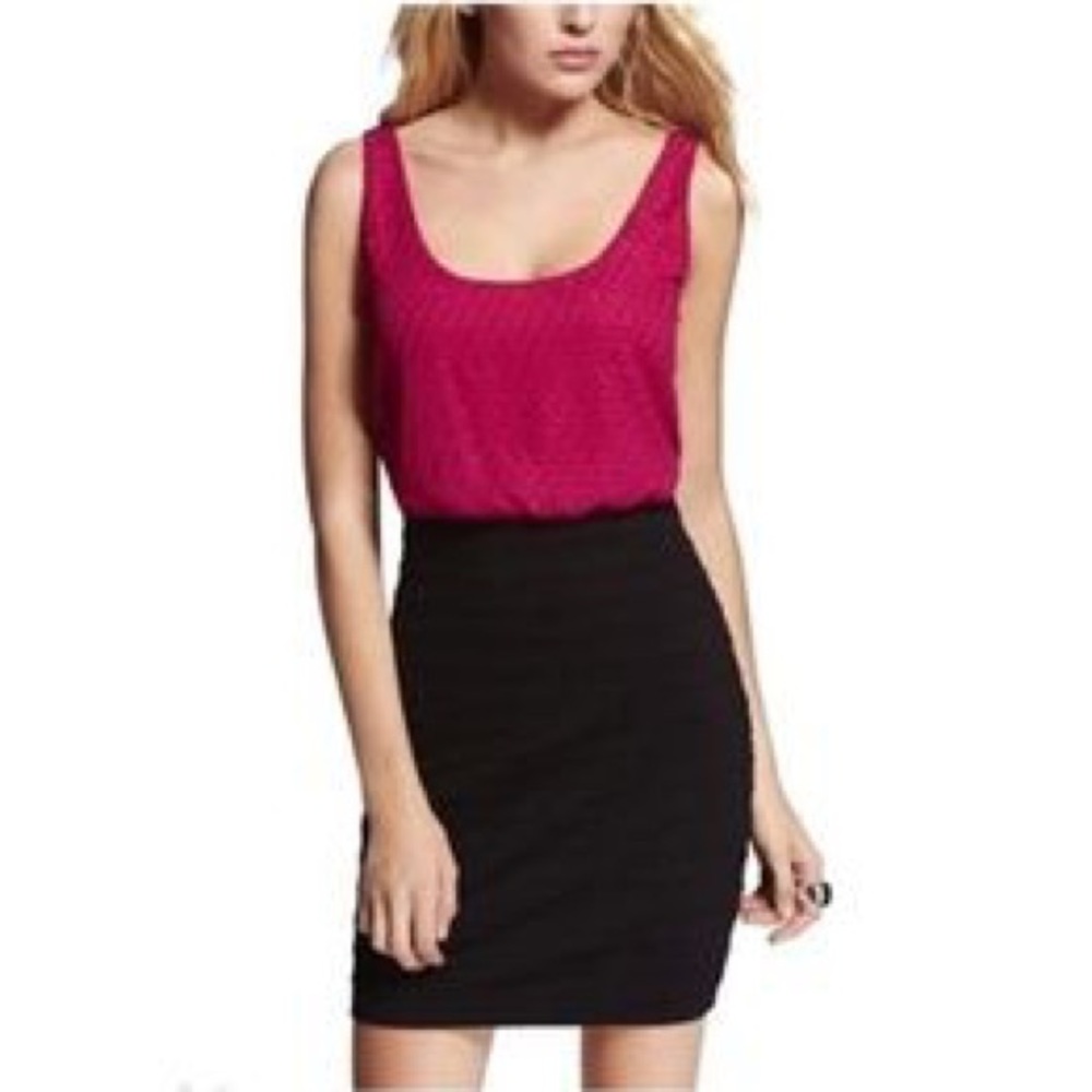 🌸HP🌸 Express Pink & Black Sleeveless Mini Dress